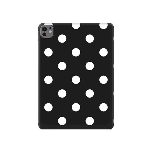 S2299 Noir Pois Etui Coque Housse pour iPad Pro 11 (2024,2025)