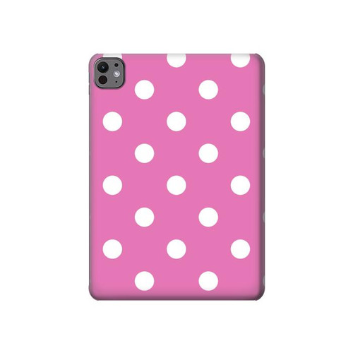 S2358 Rose à pois Etui Coque Housse pour iPad Pro 11 (2024,2025)