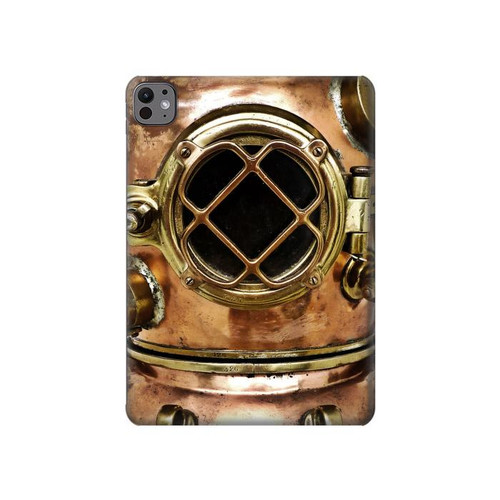 S2412 Mer Profonde Casque millésimé plongée sous-marine Etui Coque Housse pour iPad Pro 11 (2024,2025)
