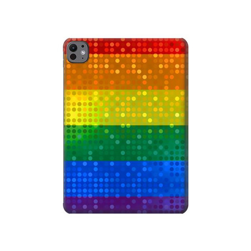 S2683 Arc en ciel Fierté LGBT Drapeau Etui Coque Housse pour iPad Pro 11 (2024,2025)