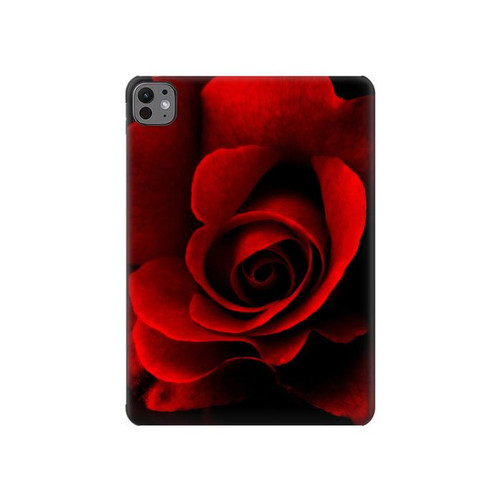 S2898 Rouge Rose Etui Coque Housse pour iPad Pro 11 (2024,2025)