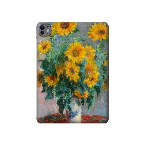 S2937 Claude Monet Bouquet de tournesols Etui Coque Housse pour iPad Pro 11 (2024,2025)