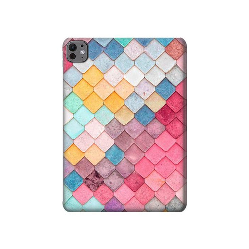 S2947 Bonbons Minimal Couleurs pastel Etui Coque Housse pour iPad Pro 11 (2024,2025)