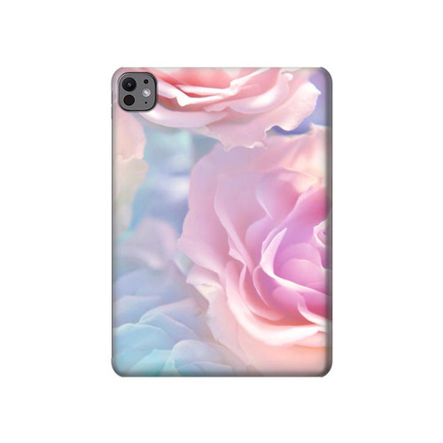 S3050 Pastel Fleurs millésimé Etui Coque Housse pour iPad Pro 11 (2024,2025)