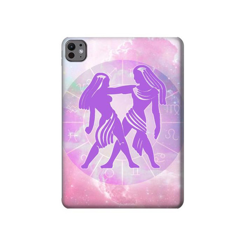 S3259 Zodiaque Gémeaux Etui Coque Housse pour iPad Pro 11 (2024,2025)