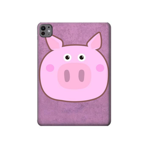 S3269 Porc Dessin animé Etui Coque Housse pour iPad Pro 11 (2024,2025)