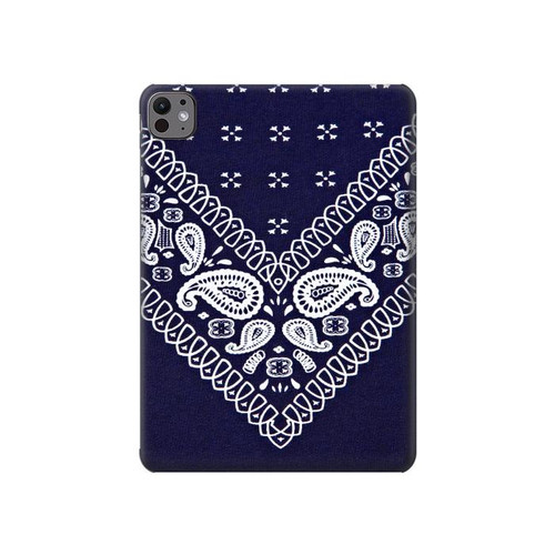 S3357 Marine Bleu Bandana Motif Etui Coque Housse pour iPad Pro 11 (2024,2025)