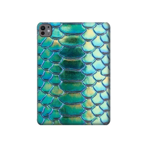 S3414 Vert Serpent Échelle graphique Imprimer Etui Coque Housse pour iPad Pro 11 (2024,2025)