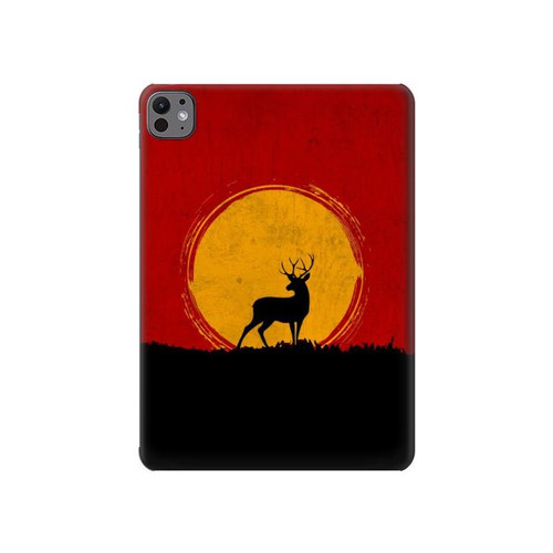 S3513 Coucher de soleil de Deer Etui Coque Housse pour iPad Pro 11 (2024,2025)