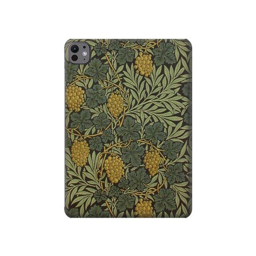 S3662 William Morris Vine Pattern Etui Coque Housse pour iPad Pro 11 (2024,2025)