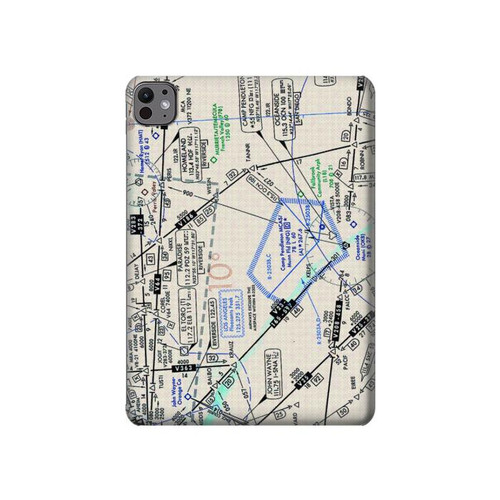 S3882 Carte de vol en route Etui Coque Housse pour iPad Pro 11 (2024,2025)