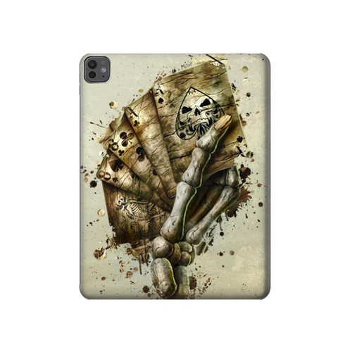 S0550 Carte Poker Crâne Etui Coque Housse pour iPad Pro 13 (2024,2025), Air 13 2026