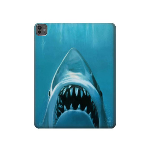 S0830 Requin blanc Etui Coque Housse pour iPad Pro 13 (2024,2025)