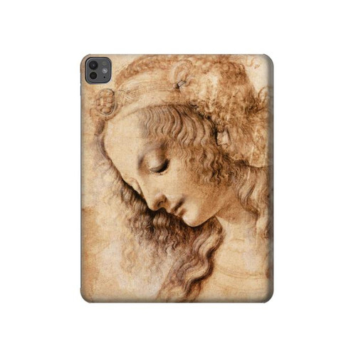 S1045 Leonardo da Vinci Femme Head Etui Coque Housse pour iPad Pro 13 (2024,2025)