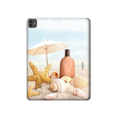 S1425 Seashells sur la plage Etui Coque Housse pour iPad Pro 13 (2024,2025)