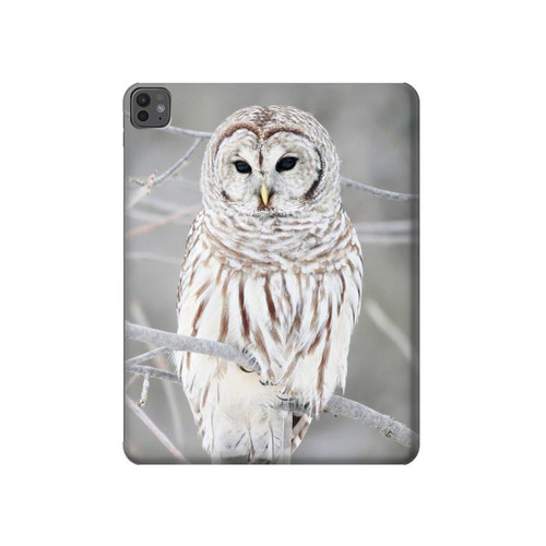 S1566 Milou Blanc Chouette Chouette Etui Coque Housse pour iPad Pro 13 (2024,2025), Air 13 2026
