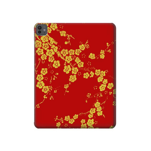 S2050 fleur de Cerisiers chinois imprimé graphique Etui Coque Housse pour iPad Pro 13 (2024,2025)