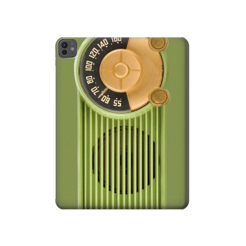 S2656 Radio Vert bakélite millésimé Etui Coque Housse pour iPad Pro 13 (2024,2025)