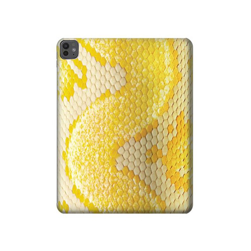 S2713 Serpent jaune imprimé graphique Peau Etui Coque Housse pour iPad Pro 13 (2024,2025)