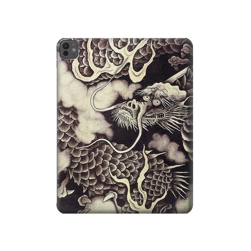 S2719 Japon Peinture dragon Etui Coque Housse pour iPad Pro 13 (2024,2025), Air 13 2026