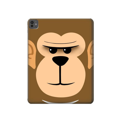 S2721 Mignon grincheux Singe Dessin animé Etui Coque Housse pour iPad Pro 13 (2024,2025), Air 13 2026