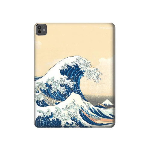 S2790 Hokusai Sous la vague au large de Kanagawa Etui Coque Housse pour iPad Pro 13 (2024,2025)