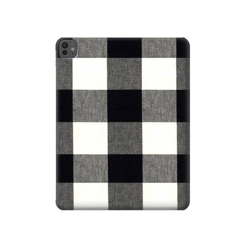 S2842 Noir et blanc Buffle motif de vérification Etui Coque Housse pour iPad Pro 13 (2024,2025)