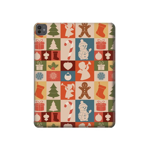 S2854 Motif mignon de Noël Etui Coque Housse pour iPad Pro 13 (2024,2025)