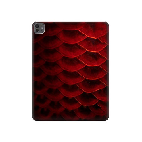 S2879 Rouge Arowana écailles de poisson Etui Coque Housse pour iPad Pro 13 (2024,2025)