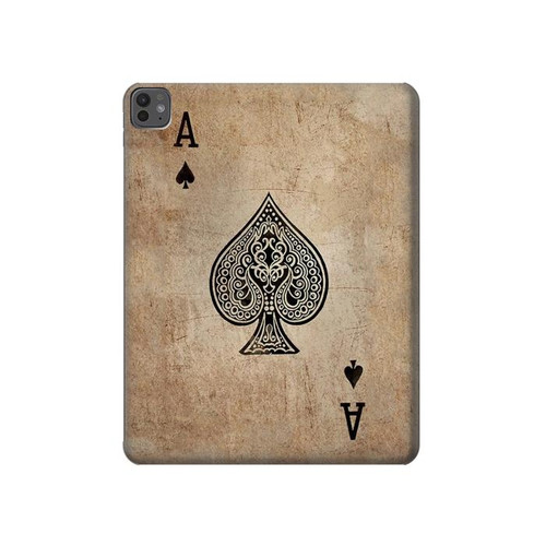 S2928 Ace Carte pique millésimé Etui Coque Housse pour iPad Pro 13 (2024,2025), Air 13 2026