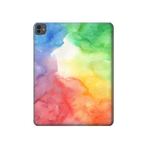 S2945 Aquarelle colorée Etui Coque Housse pour iPad Pro 13 (2024,2025)