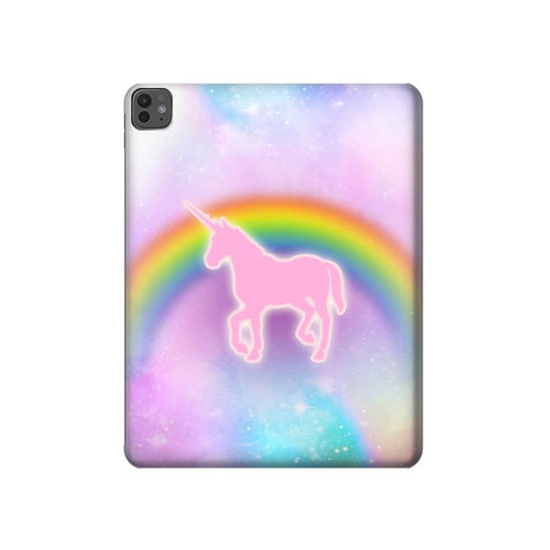 S3070 Arc en ciel pastel ciel Licorne Etui Coque Housse pour iPad Pro 13 (2024,2025), Air 13 2026