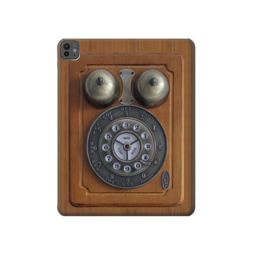 S3146 Mur Antique Retro Ligne téléphonique Etui Coque Housse pour iPad Pro 13 (2024,2025), Air 13 2026