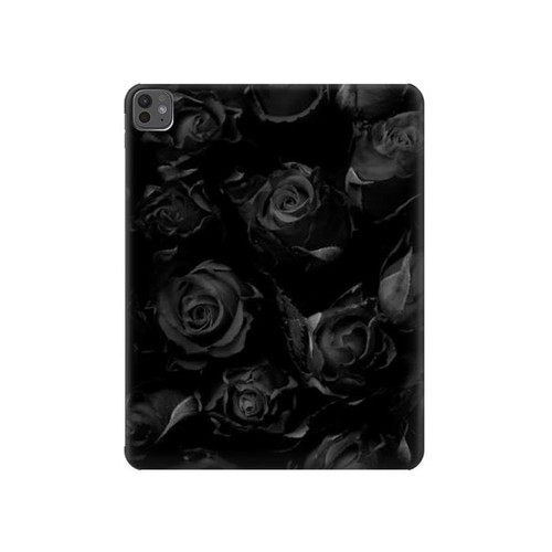 S3153 Noir Roses Etui Coque Housse pour iPad Pro 13 (2024,2025)