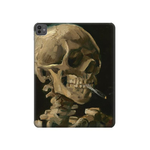 S3358 Vincent Van Gogh Skeleton cigarette Etui Coque Housse pour iPad Pro 13 (2024,2025)