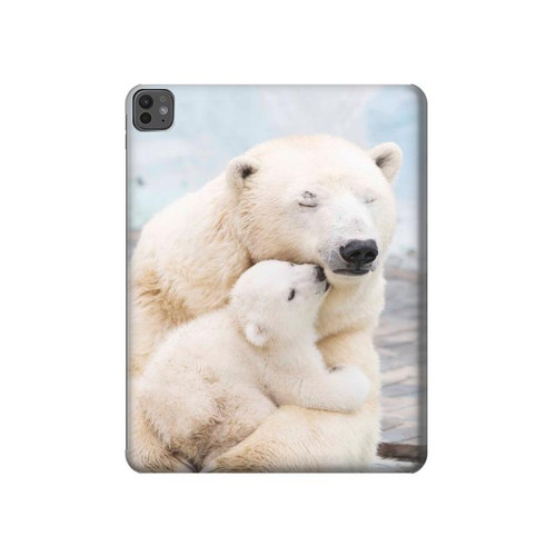 S3373 Famille d'ours polaire Etui Coque Housse pour iPad Pro 13 (2024,2025), Air 13 2026