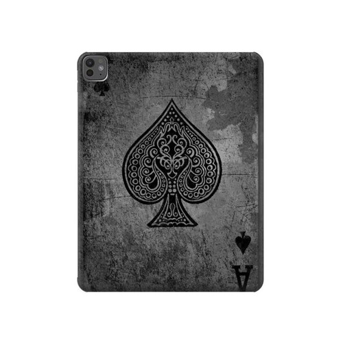 S3446 Noir Ace Spade Etui Coque Housse pour iPad Pro 13 (2024,2025), Air 13 2026