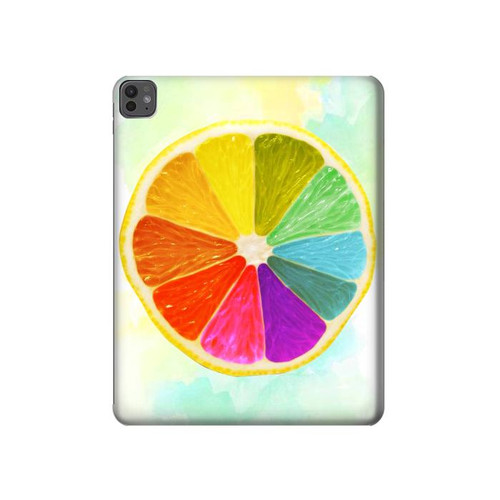 S3493 citron coloré Etui Coque Housse pour iPad Pro 13 (2024)