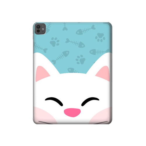 S3542 Chat mignon Dessin animé Etui Coque Housse pour iPad Pro 13 (2024,2025)