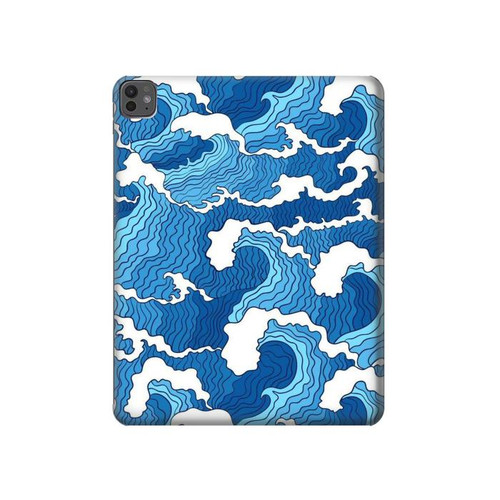 S3901 Vagues esthétiques de l'océan de tempête Etui Coque Housse pour iPad Pro 13 (2024,2025)