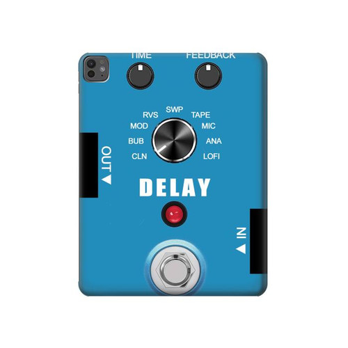 S3962 Graphique de retard analogique de guitare Etui Coque Housse pour iPad Pro 13 (2024,2025), Air 13 2026