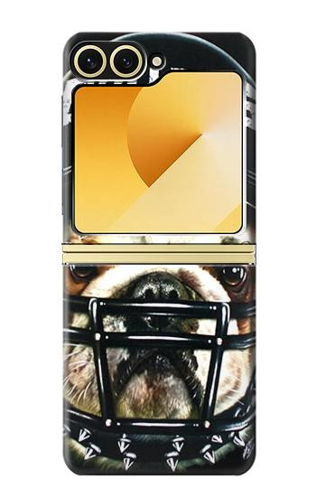 S0098 Bouledogue Football américain Etui Coque Housse pour Samsung Galaxy Z Flip 6, Flip 7 FE