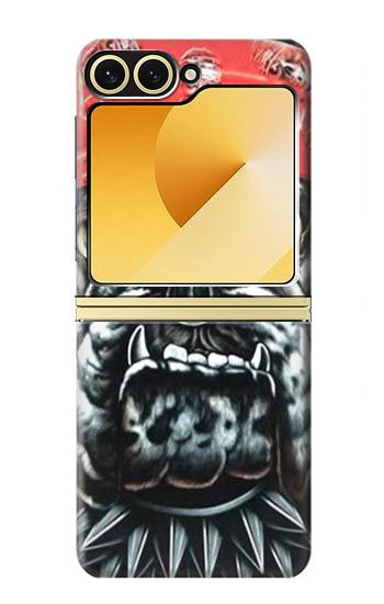 S0100 Bouledogue Football américain Etui Coque Housse pour Samsung Galaxy Z Flip 6, Flip 7 FE