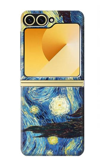 S0213 Van Gogh Starry Nights Etui Coque Housse pour Samsung Galaxy Z Flip 6, Flip 7 FE