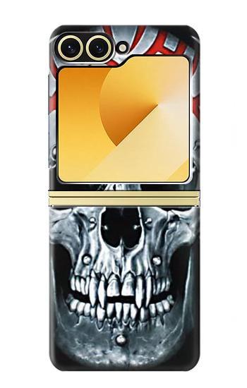 S0223 crâne Tatouage Etui Coque Housse pour Samsung Galaxy Z Flip 6, Flip 7 FE