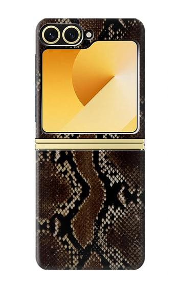 S0553 serpent Peau Etui Coque Housse pour Samsung Galaxy Z Flip 6, Flip 7 FE