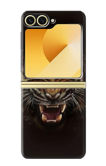S0575 Tigre Visage Etui Coque Housse pour Samsung Galaxy Z Flip 6, Flip 7 FE