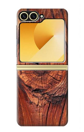 S0603 Bois imprimé graphique Etui Coque Housse pour Samsung Galaxy Z Flip 6, Flip 7 FE