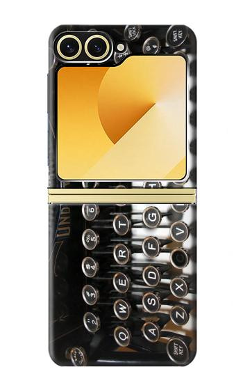 S0620 Machine à écrire Etui Coque Housse pour Samsung Galaxy Z Flip 6, Flip 7 FE