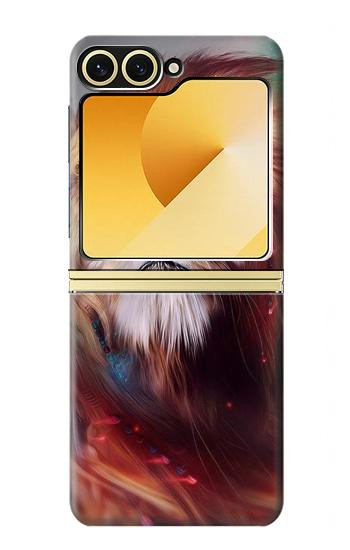 S0691 Peinture Leo Etui Coque Housse pour Samsung Galaxy Z Flip 6, Flip 7 FE